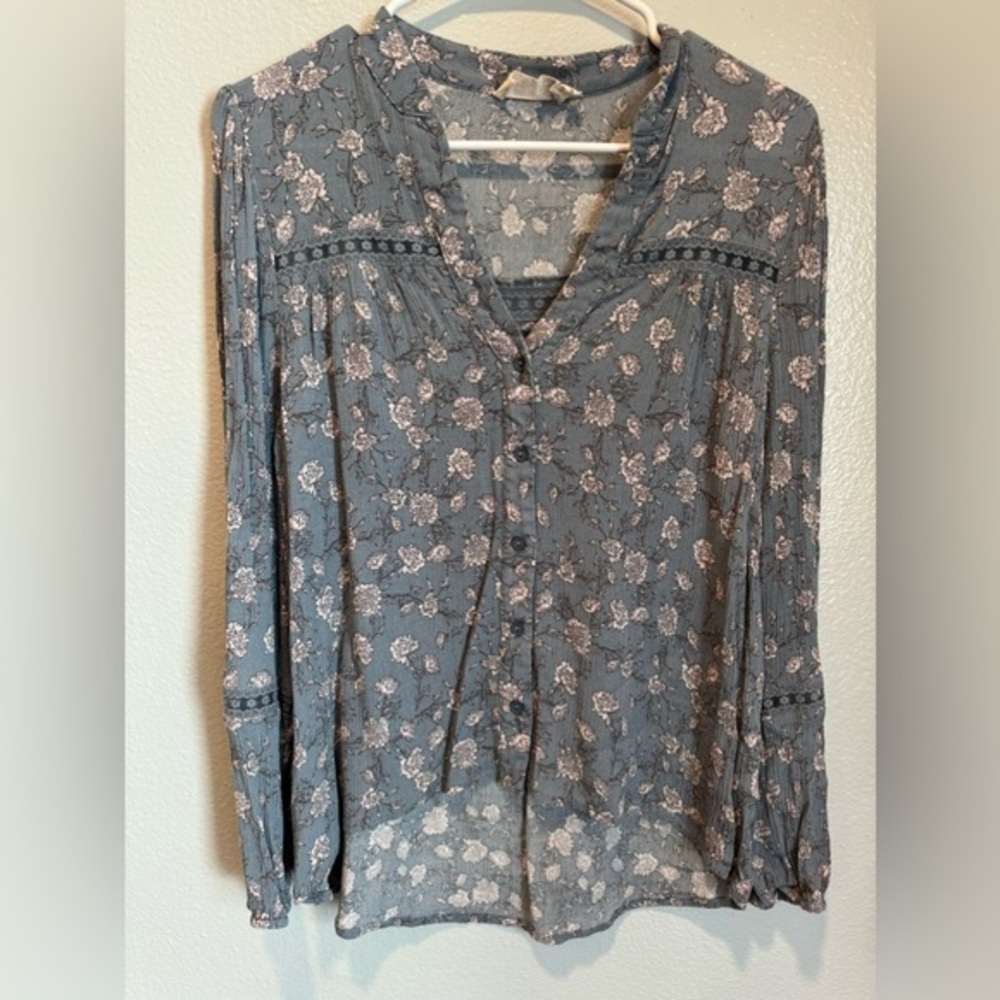 Everleigh Floral Blue top XS
